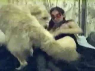 In Bed With Shylark II - A blonde and her dog