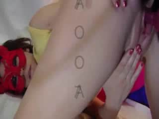 Red masked babe is ready to get rammed by a black dog