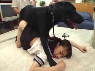 Deep orgasms with a big dog dick