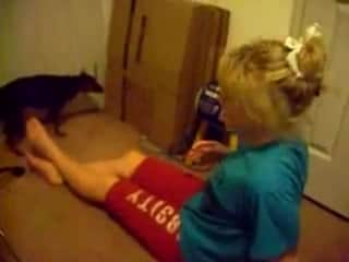 Adorable Teen and Her Four-Legged Best Friend