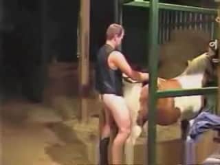 A kinky cowboy desires to have sex with this mare's attractive pussy while being filmed