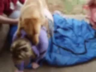 Purple outfit babe allows her animal to have intercourse with her pink hole while on all fours